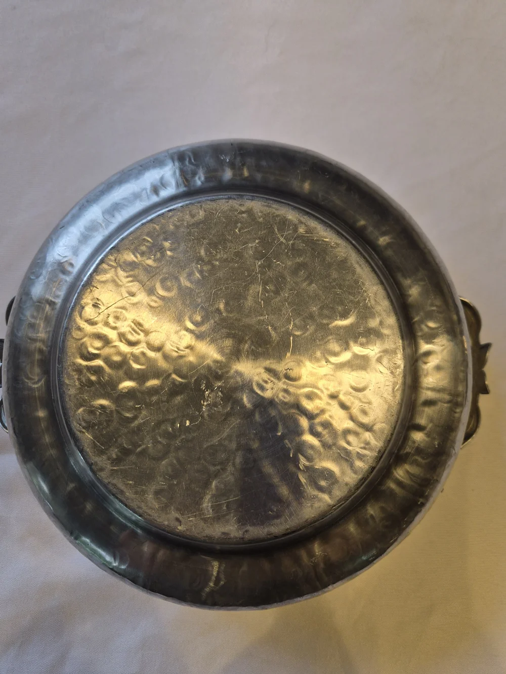 Vintage Hand Wrought Creations by Rodney Kent Hand pounded aluminum Tulip Dish